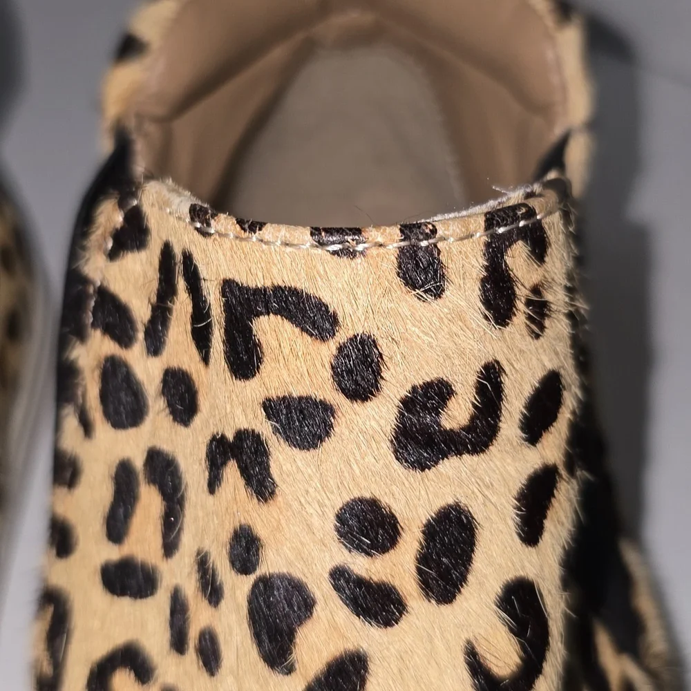 Coconuts by Matisse Harlan Slip On Leather Sneaker Leopard Print Womens Size 9 - Picture 13 of 14